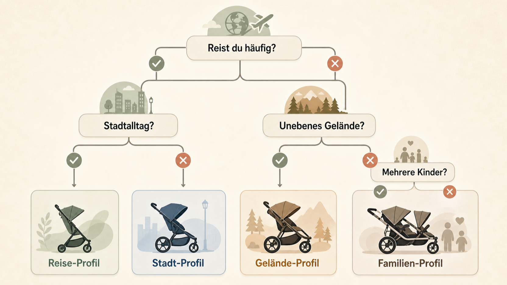 Redaktionelle Illustration zu Bugaboo Kinderwagen im Überblick: Für wen sie passen und wann Alternativen sinnvoller sind